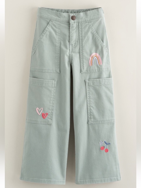Tucker + Tate Other - Tucker + Tate Kids' Embroidered Cargo Pants - Sage Green - Size 5T